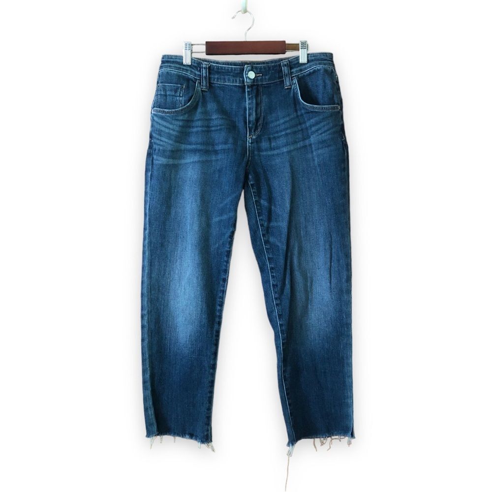 Anthropologie Pilcro and the Letterpress Em Slim Fit Ankle Jeans Raw Hem Size 27